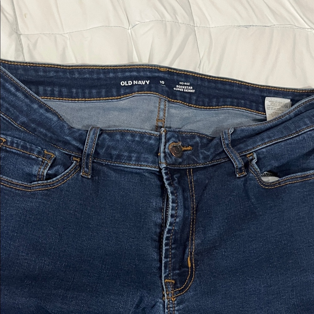 Old Navy Dark Blue Rockstar Super Skinny Jeans